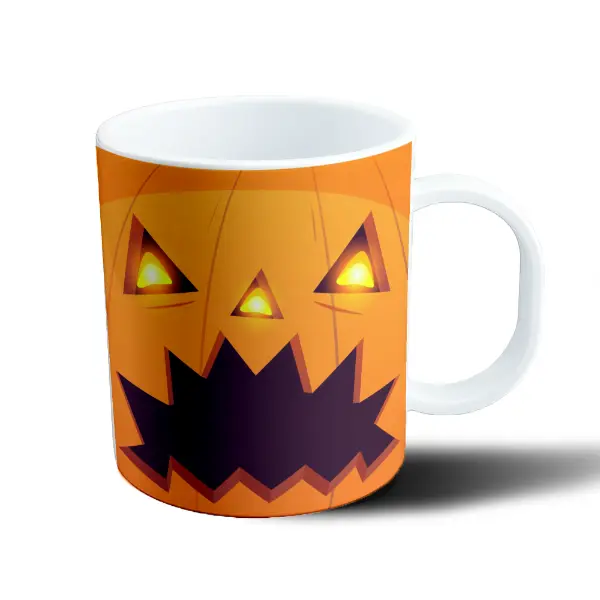 Taza de Plástico Halloween Calabaza Cara Terrorífica