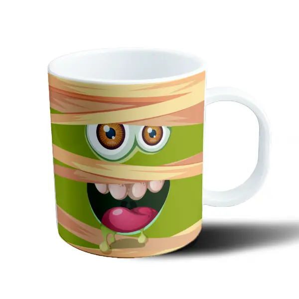 Taza de Plástico Halloween Momia Monstruo