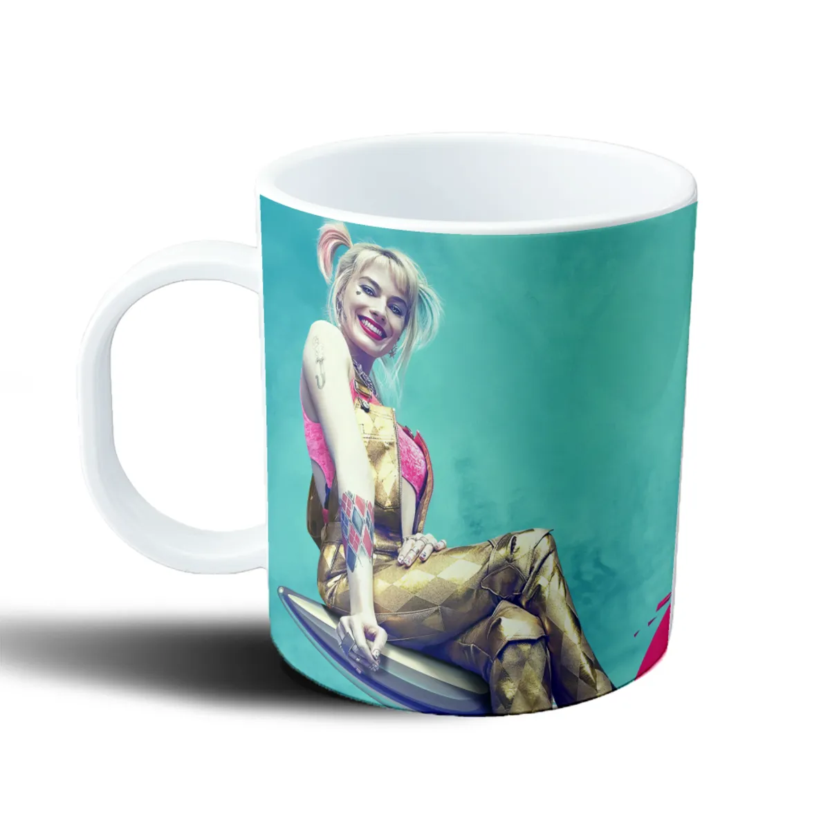 Taza de Plástico Harley Quinn Birds of Prey Dorada - vista 2