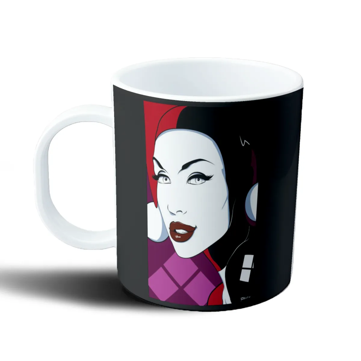 Taza de Plástico Harley Quinn Pop Art - vista 2