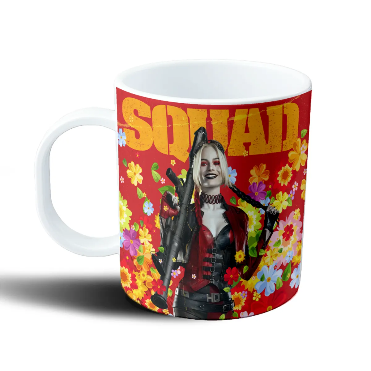 Taza de Plástico Harley Quinn Suicide Squad Flores - vista 2