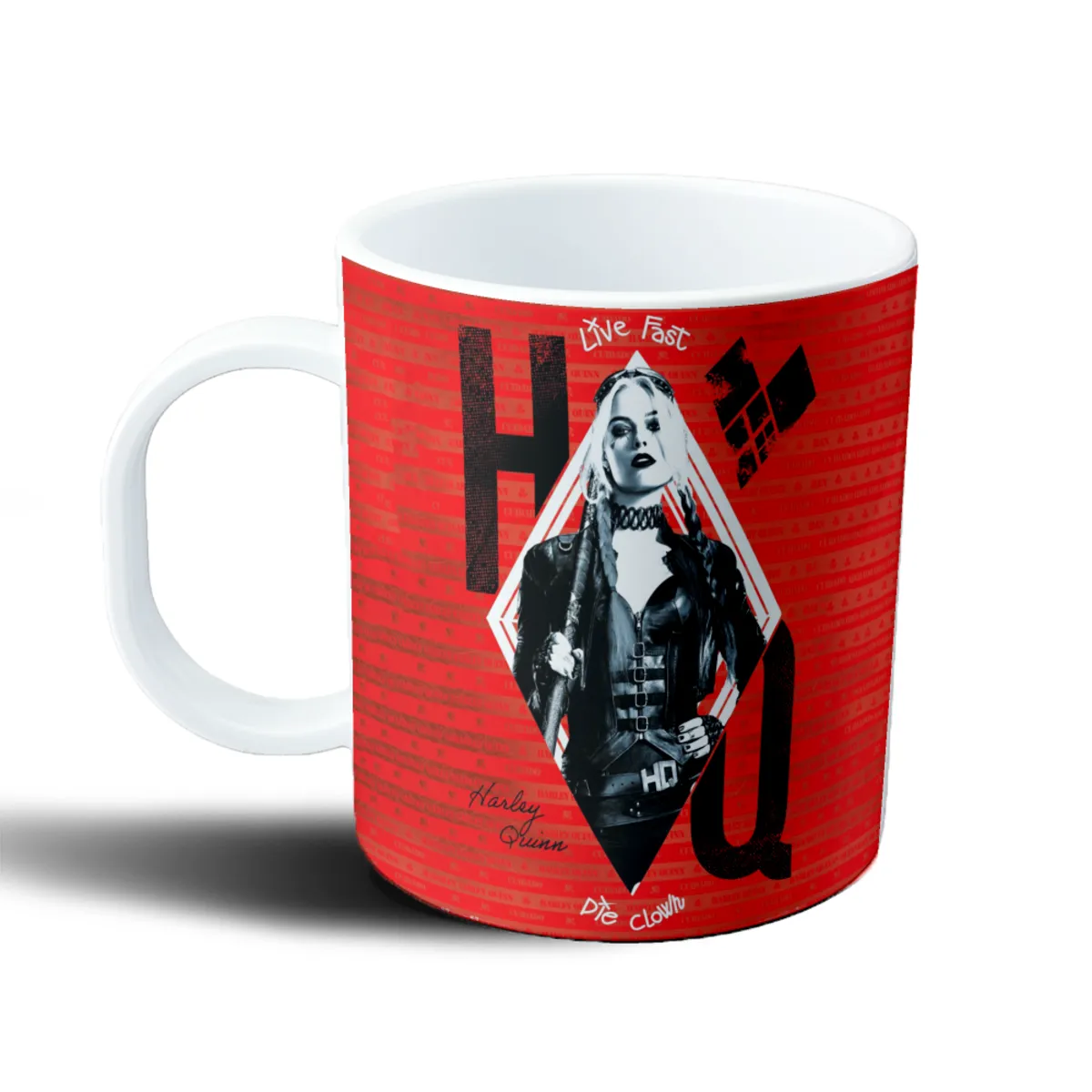 Taza de Plástico Harley Quinn Live Fast Die Clown - vista 2
