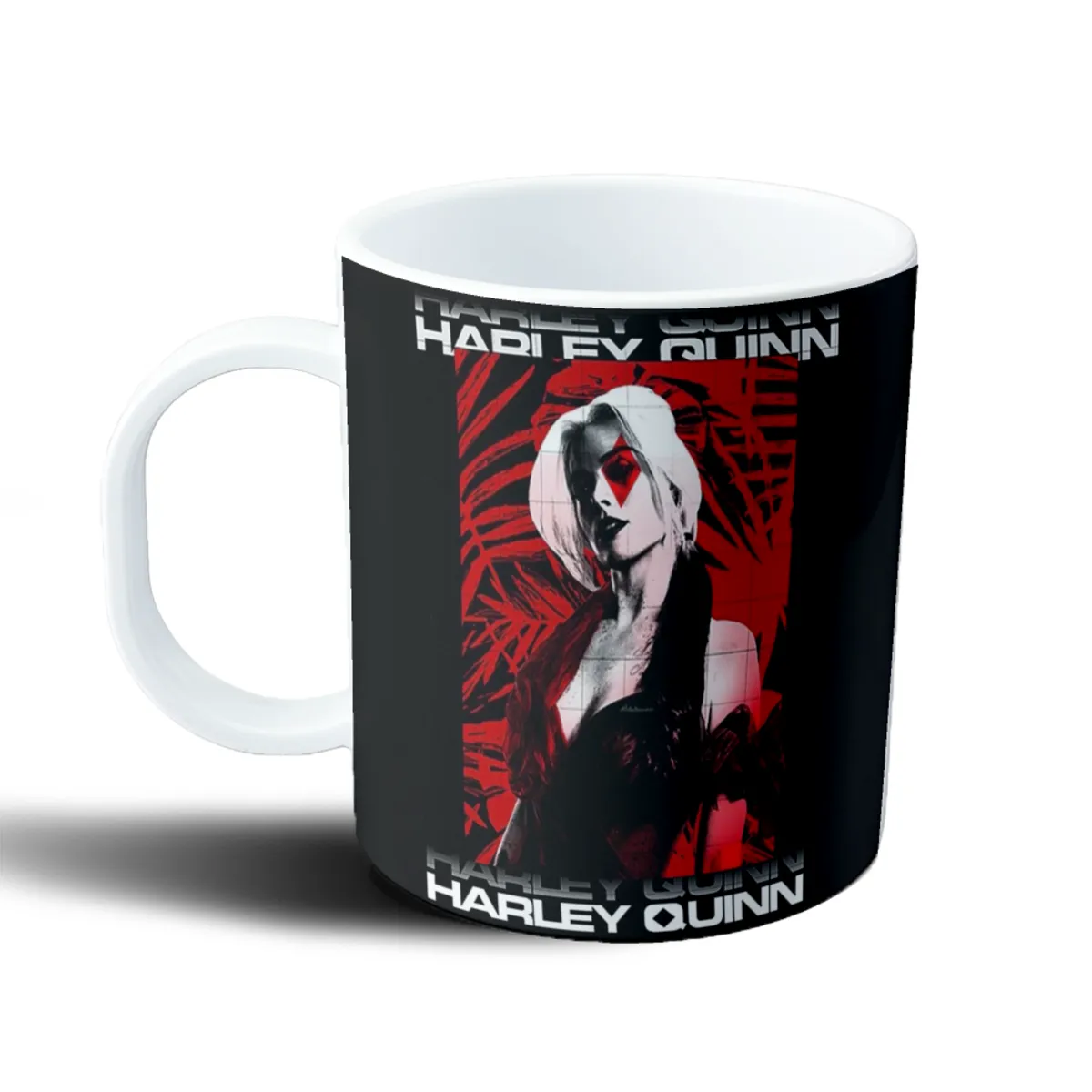 Taza de Plástico Harley Quinn Rojo y Negro - vista 2