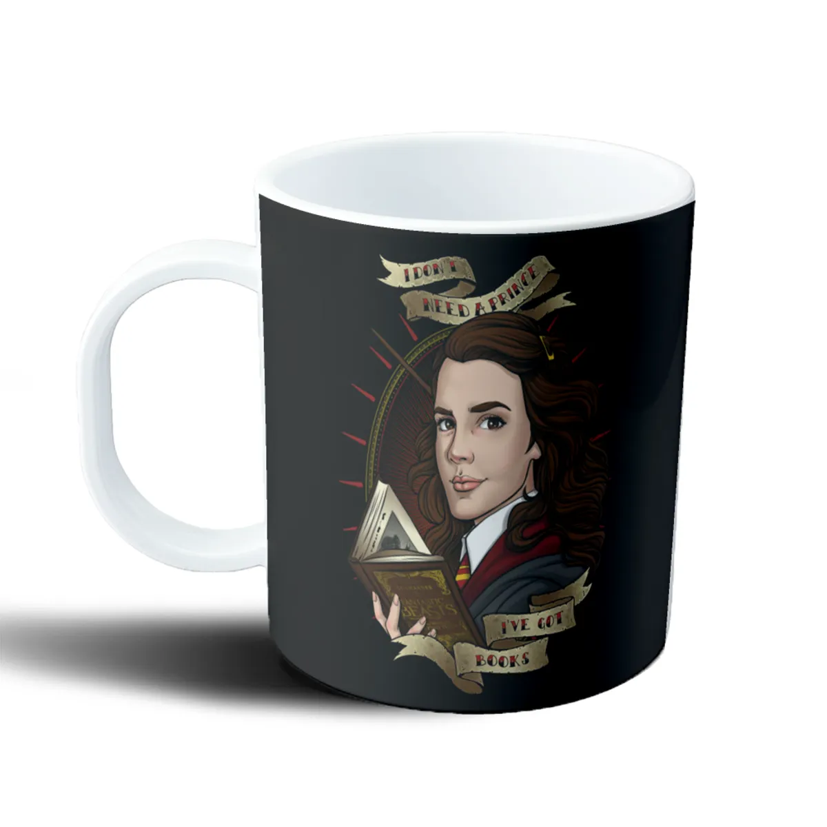 Taza de Plástico Harry Potter Hermione I Don't Need a Prince I've Got Books - vista 2