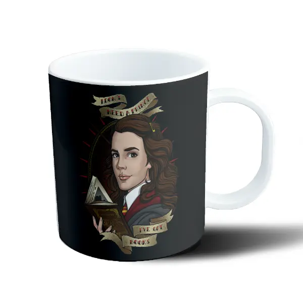 Taza de Plástico Harry Potter Hermione I Don't Need a Prince I've Got Books