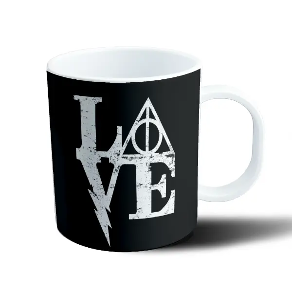 Taza de Plástico Harry Potter LOVE Reliquias de la Muerte