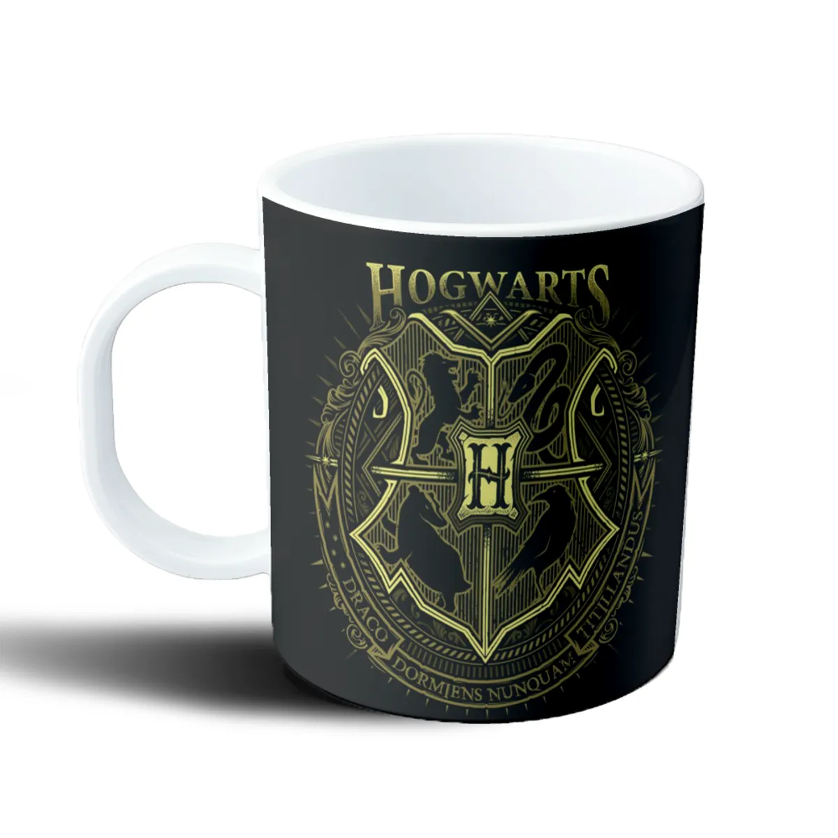 Taza de Plástico Harry Potter Escudo Hogwarts Dorado - vista 2