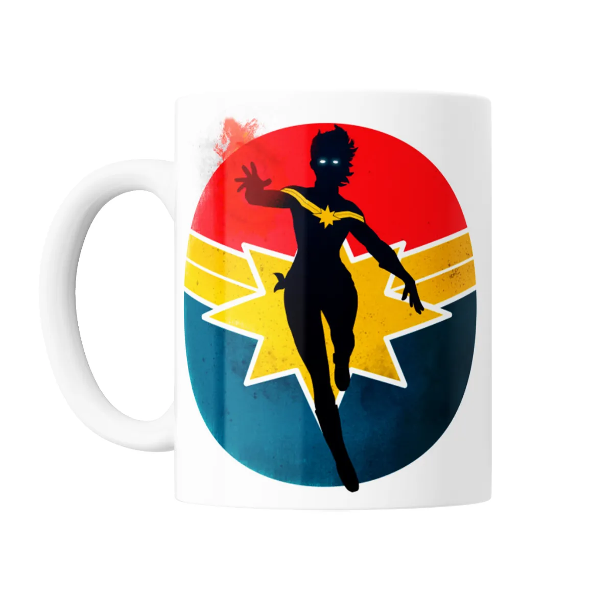 Taza de Cerámica Capitana Marvel Silueta Retro - vista 2