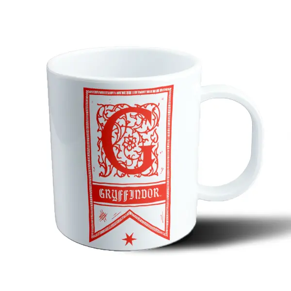 Taza de Plástico Harry Potter Gryffindor Estandarte Rojo