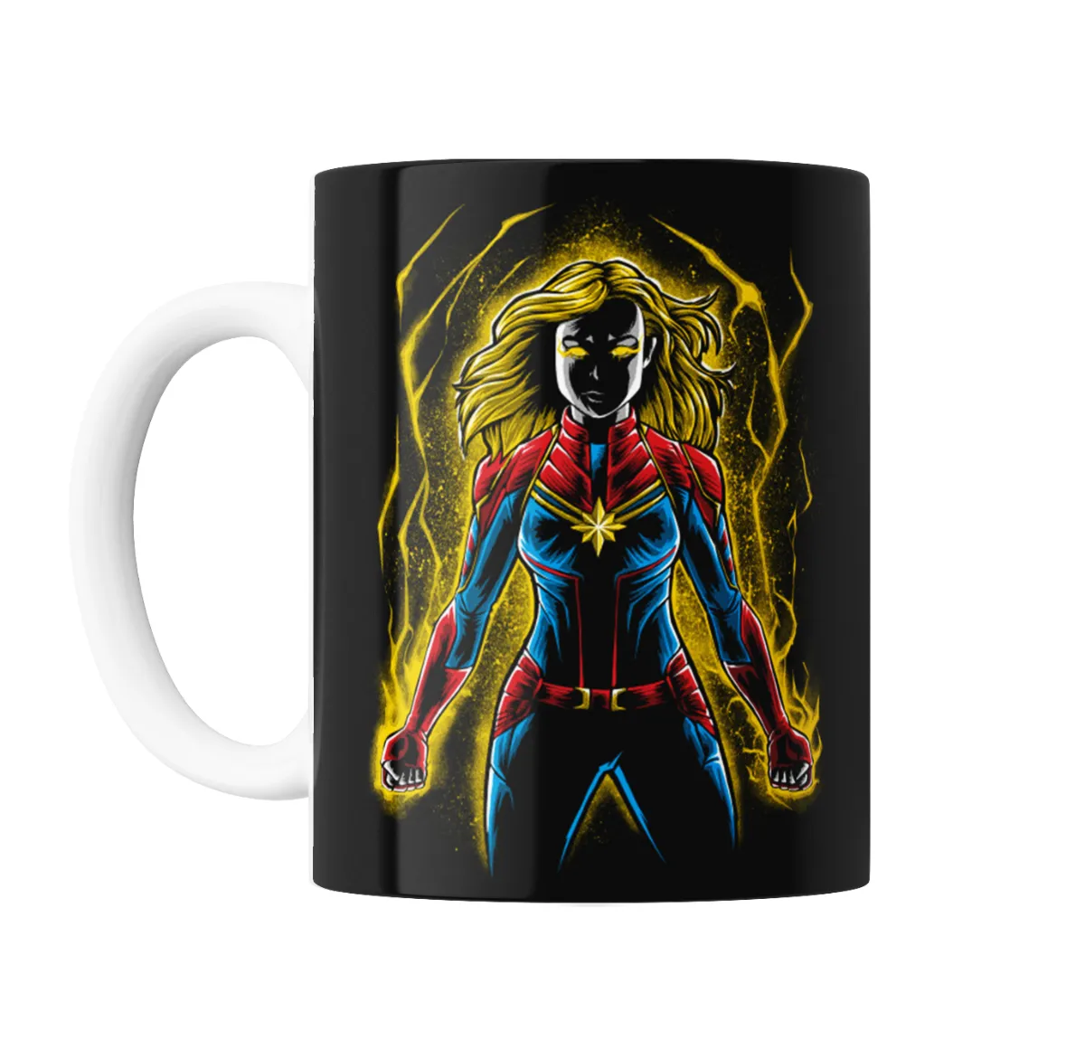Taza de Cerámica Capitana Marvel Poder Dorado - vista 2