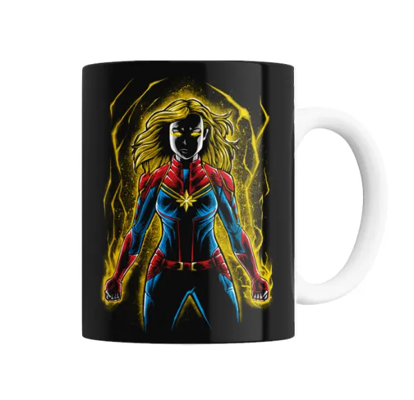 Taza de Cerámica Capitana Marvel Poder Dorado