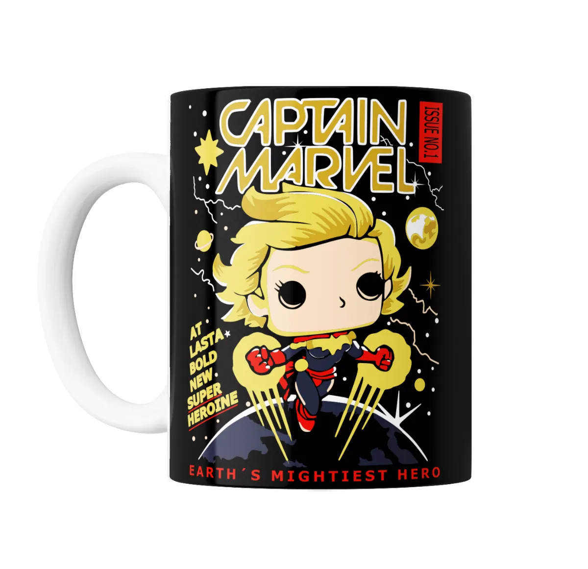 Taza de Cerámica Capitana Marvel Funko Pop Comic - vista 2