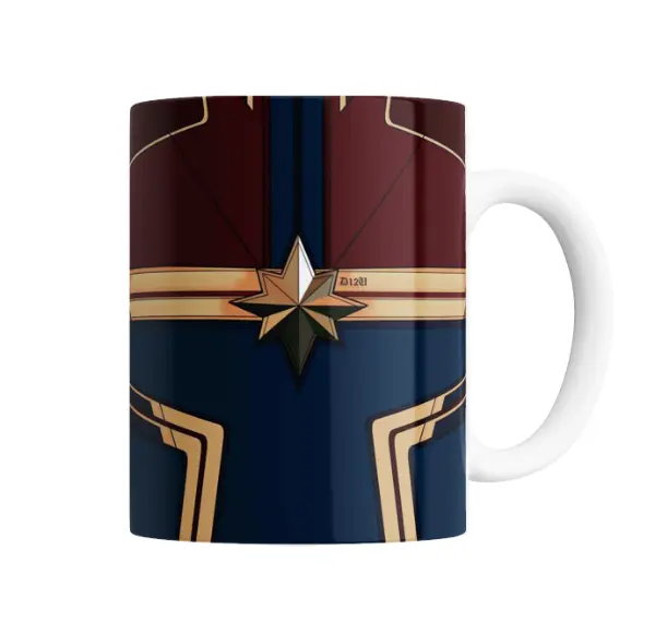 Taza de Cerámica Capitana Marvel Traje Estrella