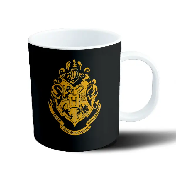 Taza de Plástico Harry Potter Escudo de Hogwarts Dorado