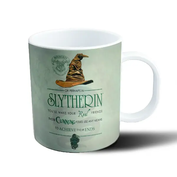 Taza de Plástico Harry Potter Sombrero Seleccionador Slytherin