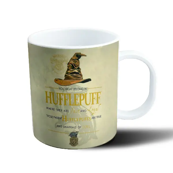 Taza de Plástico Harry Potter Sombrero Seleccionador Hufflepuff