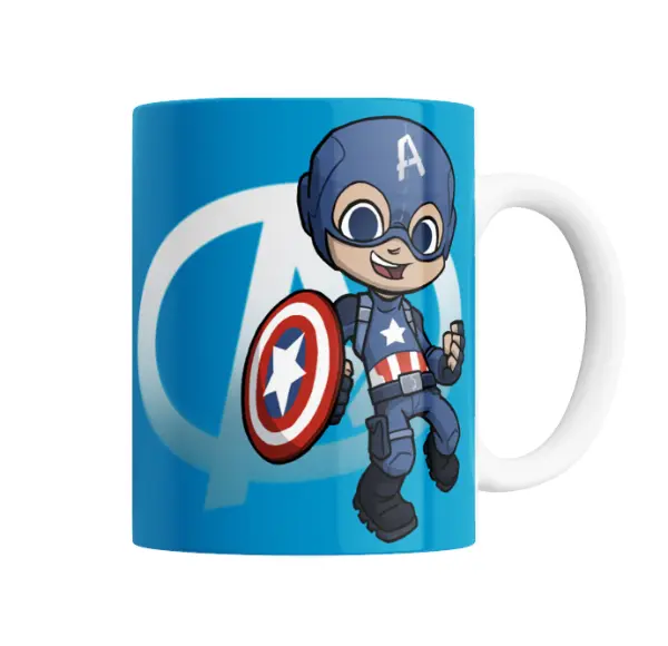 Taza de Cerámica Capitan America Chibi Escudo Avengers
