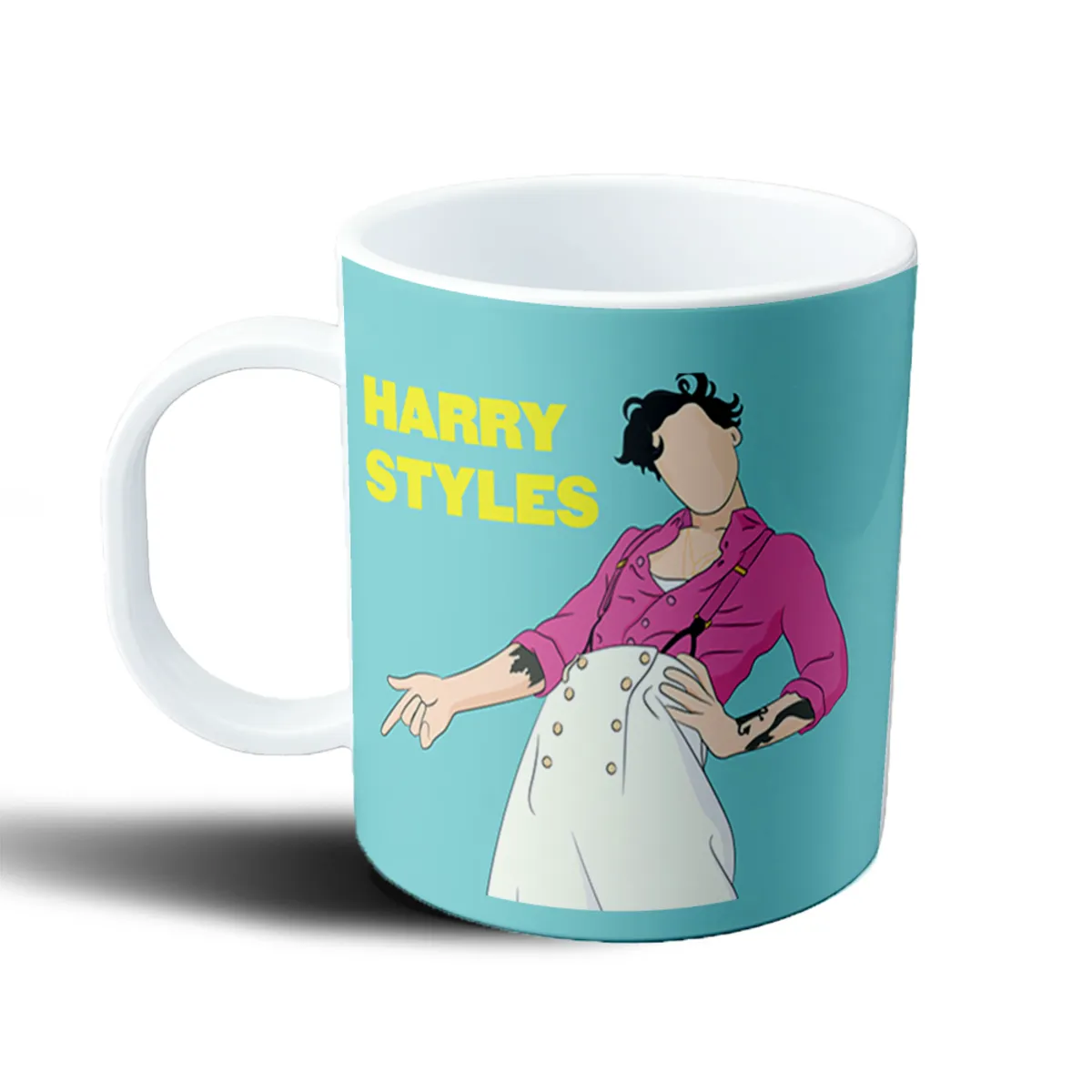 Taza de Plástico Harry Styles Ilustración Camisa Rosa - vista 2
