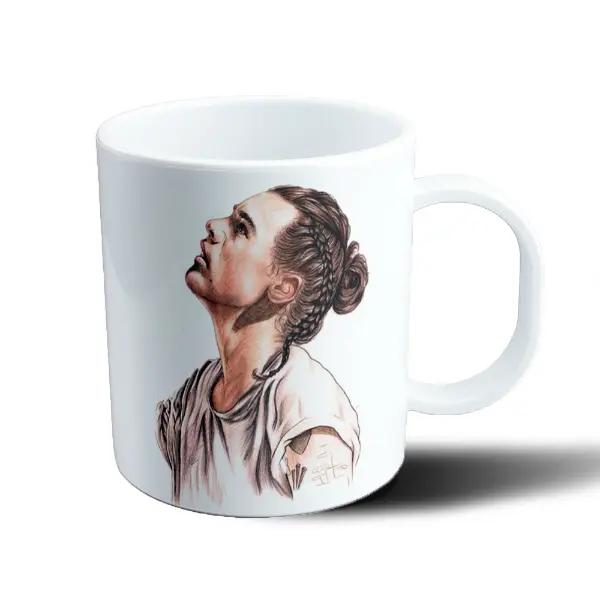 Taza de Plástico Harry Styles Retrato a Lápiz con Trenza