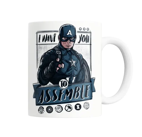 Taza de Cerámica Capitán América I Want You to Assemble