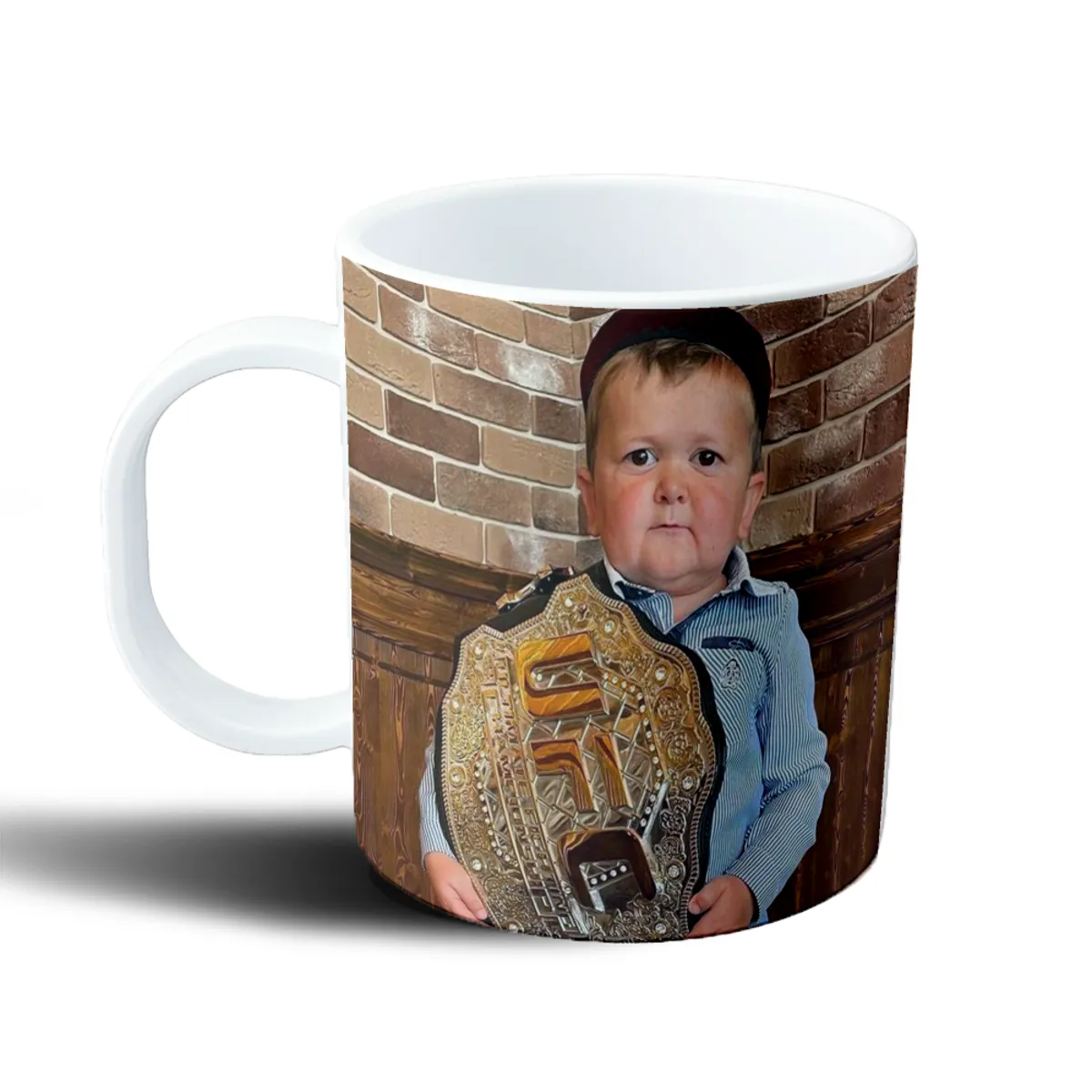 Taza de Plástico Hasbulla con Cinturón de Campeón - vista 2