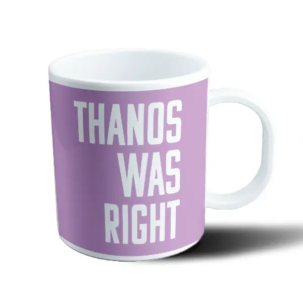 Taza de Plástico Marvel Thanos Was Right