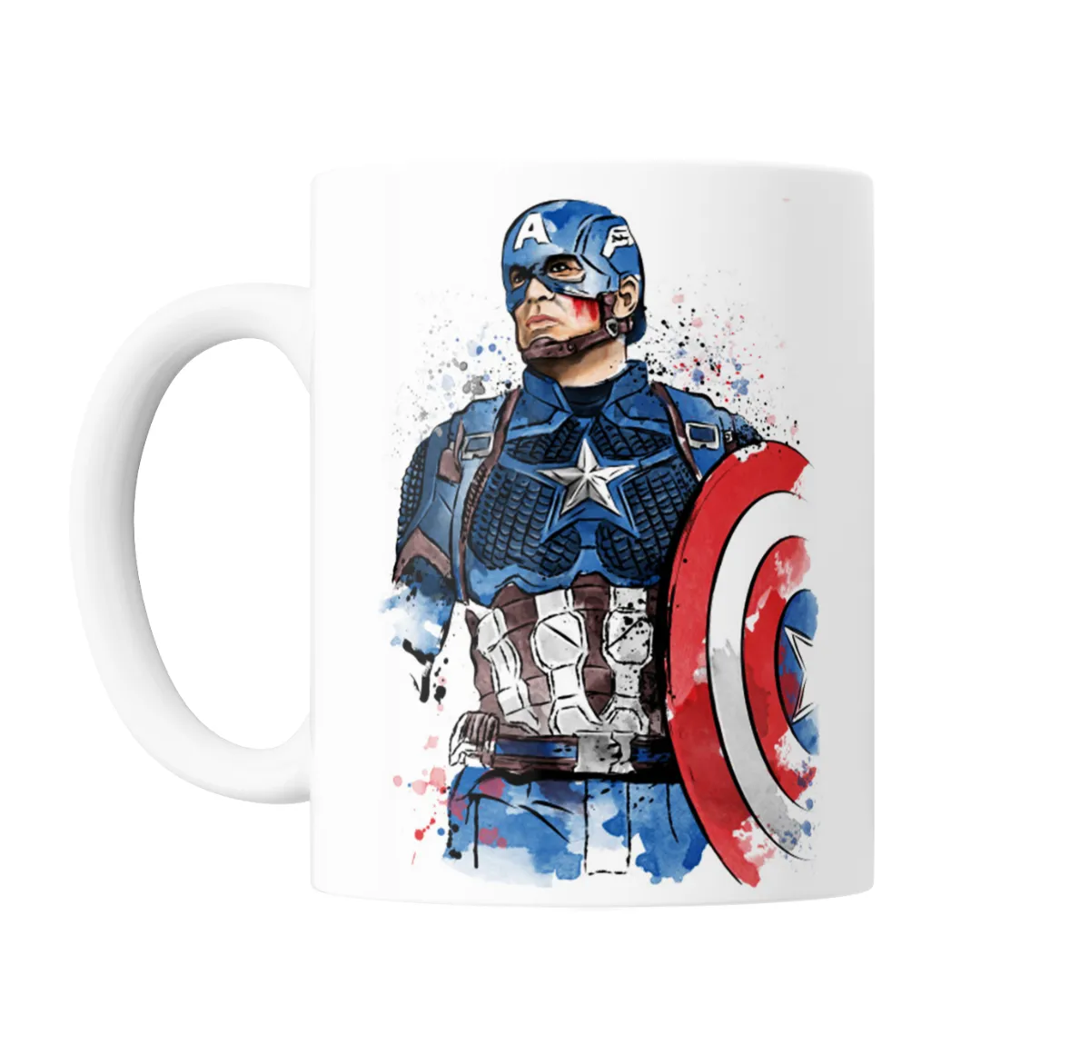 Taza de Cerámica Capitan America Watercolor - vista 2