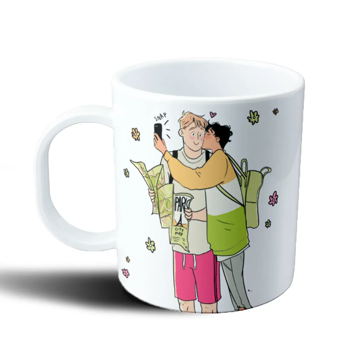 Taza de Plástico Heartstopper Charlie y Nick en París - vista 2