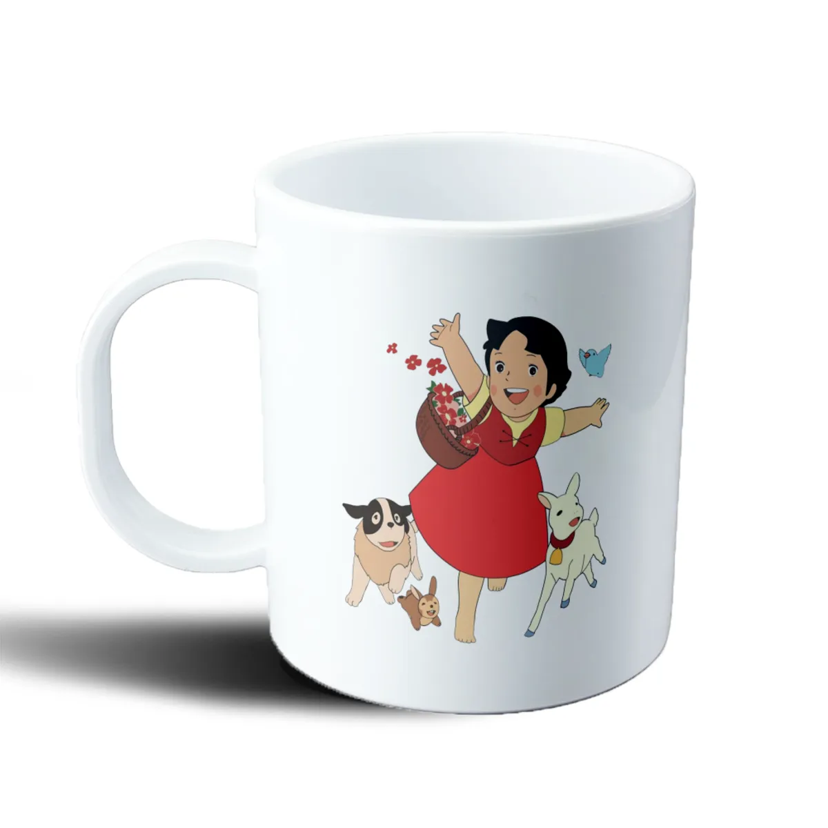 Taza de Plástico Heidi Niña de los Alpes con Perro y Cabra - vista 2