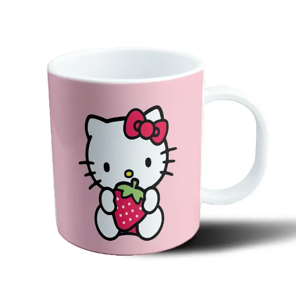 Taza de Plástico Hello Kitty con Frutilla