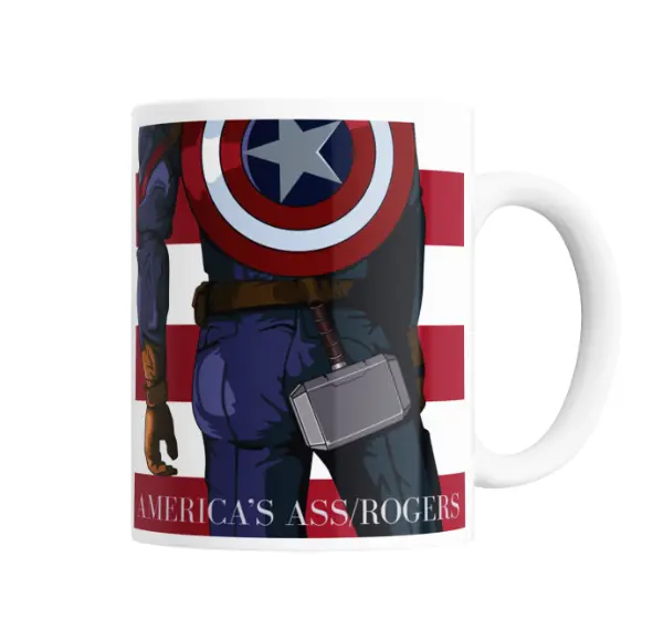 Taza de Cerámica Capitán América Espalda Mjolnir