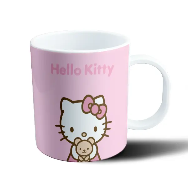 Taza de Plástico Hello Kitty con Osito de Peluche