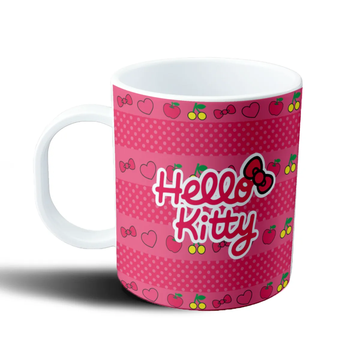Taza de Plástico Hello Kitty con Celular y Manzanas - vista 2