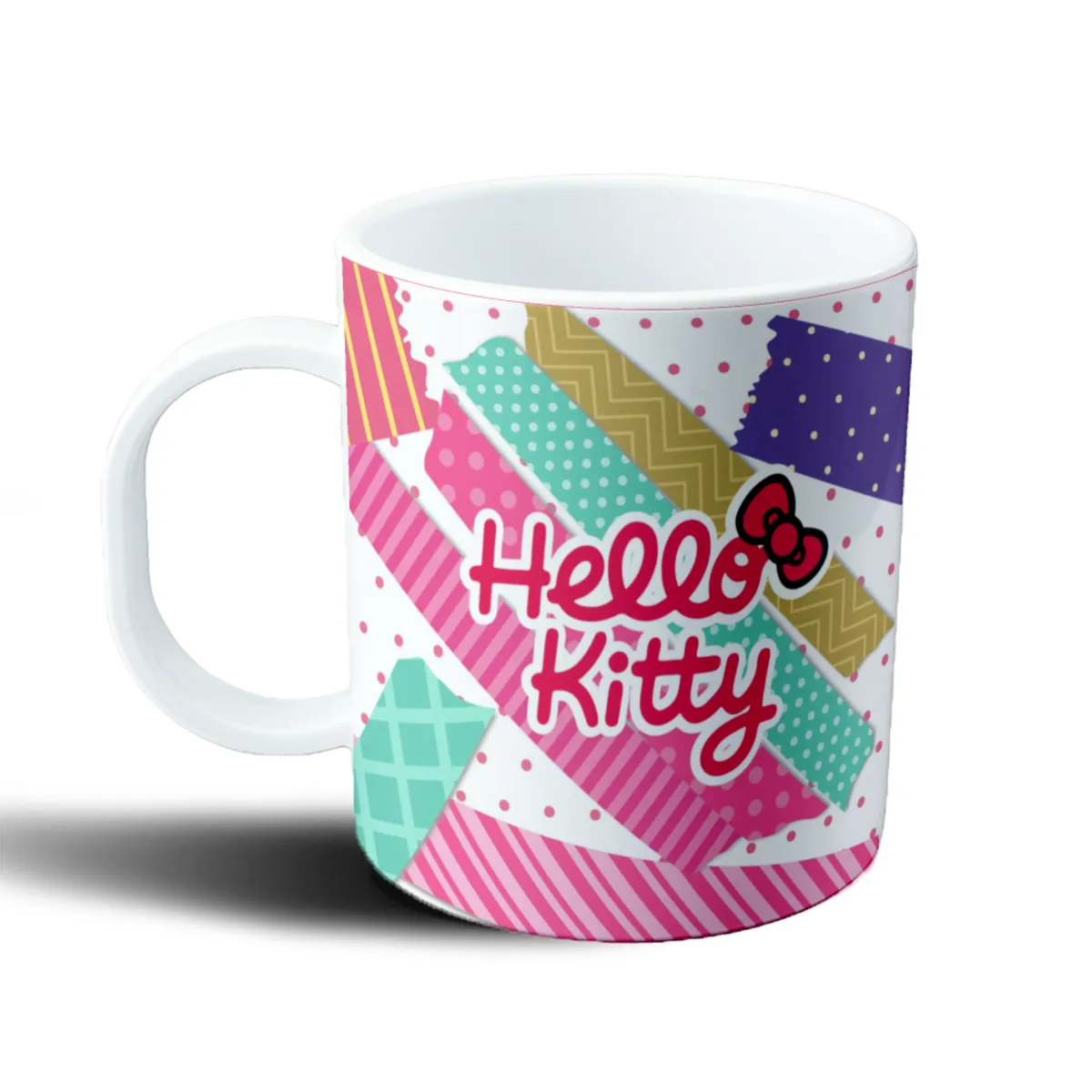 Taza de Plástico Hello Kitty con Retazos de Colores - vista 2