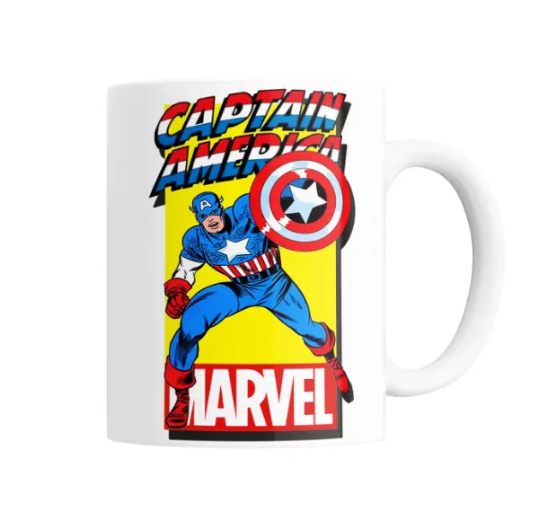 Taza de Cerámica Capitan America Retro Comic Marvel