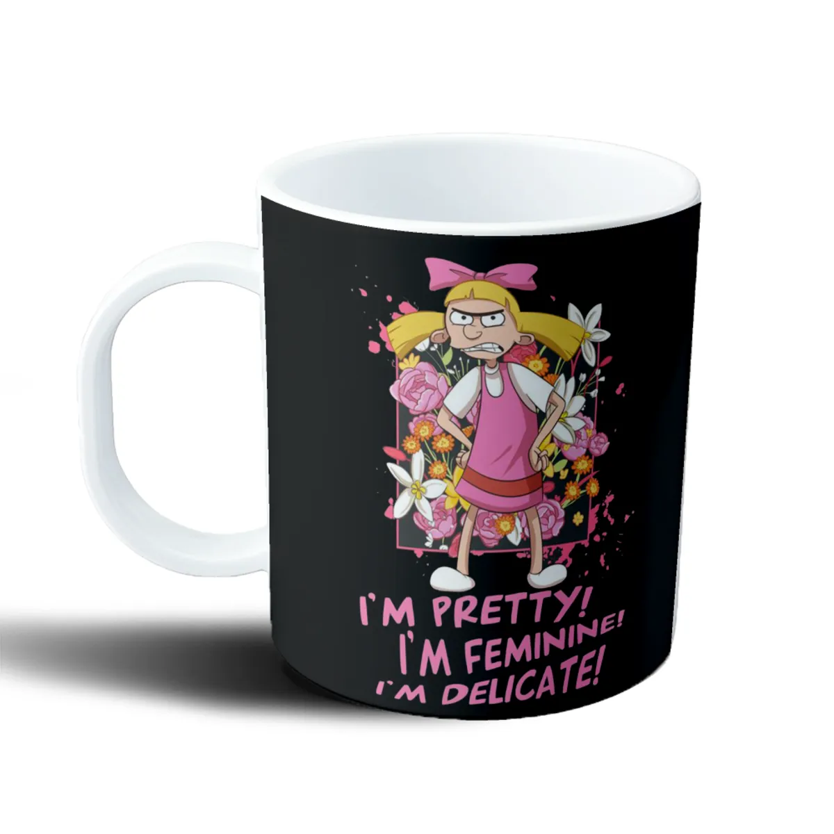 Taza de Plástico Hey Arnold Helga Im Pretty Im Feminine - vista 2