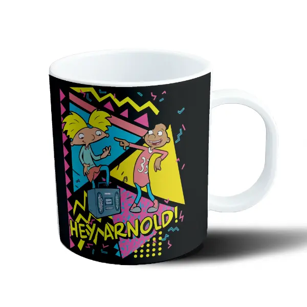Taza de Plástico Hey Arnold Helga y Gerald Estilo Retro