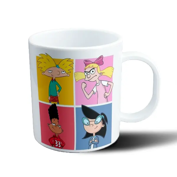 Taza de Plástico Hey Arnold Personajes Pop Art