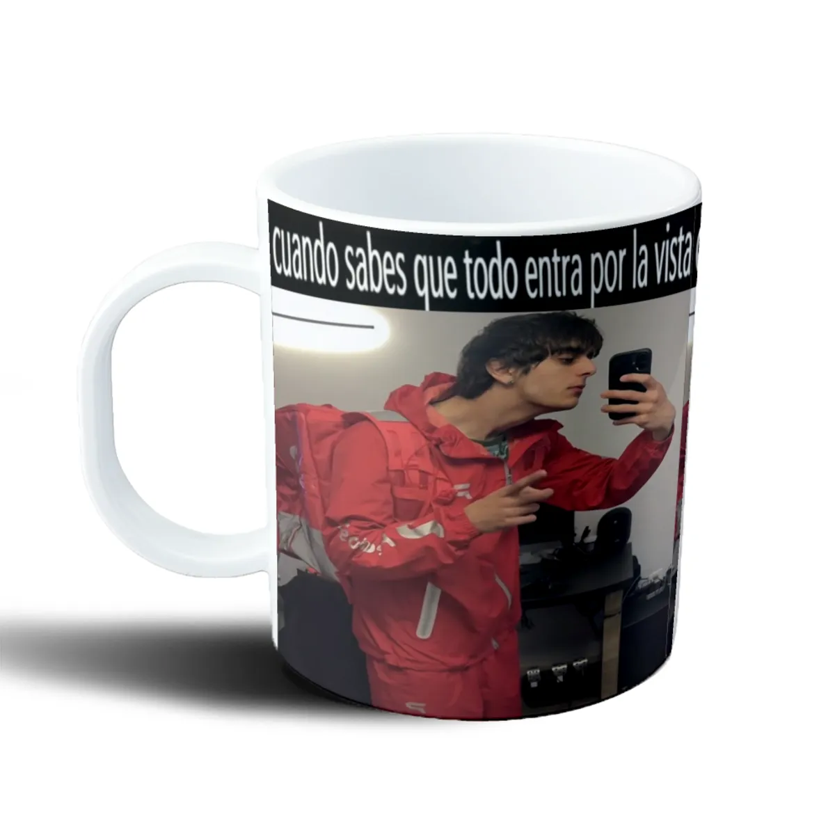 Taza de Plástico Hilario Jose Meme Cuando sabes que todo entra por la vista - vista 2