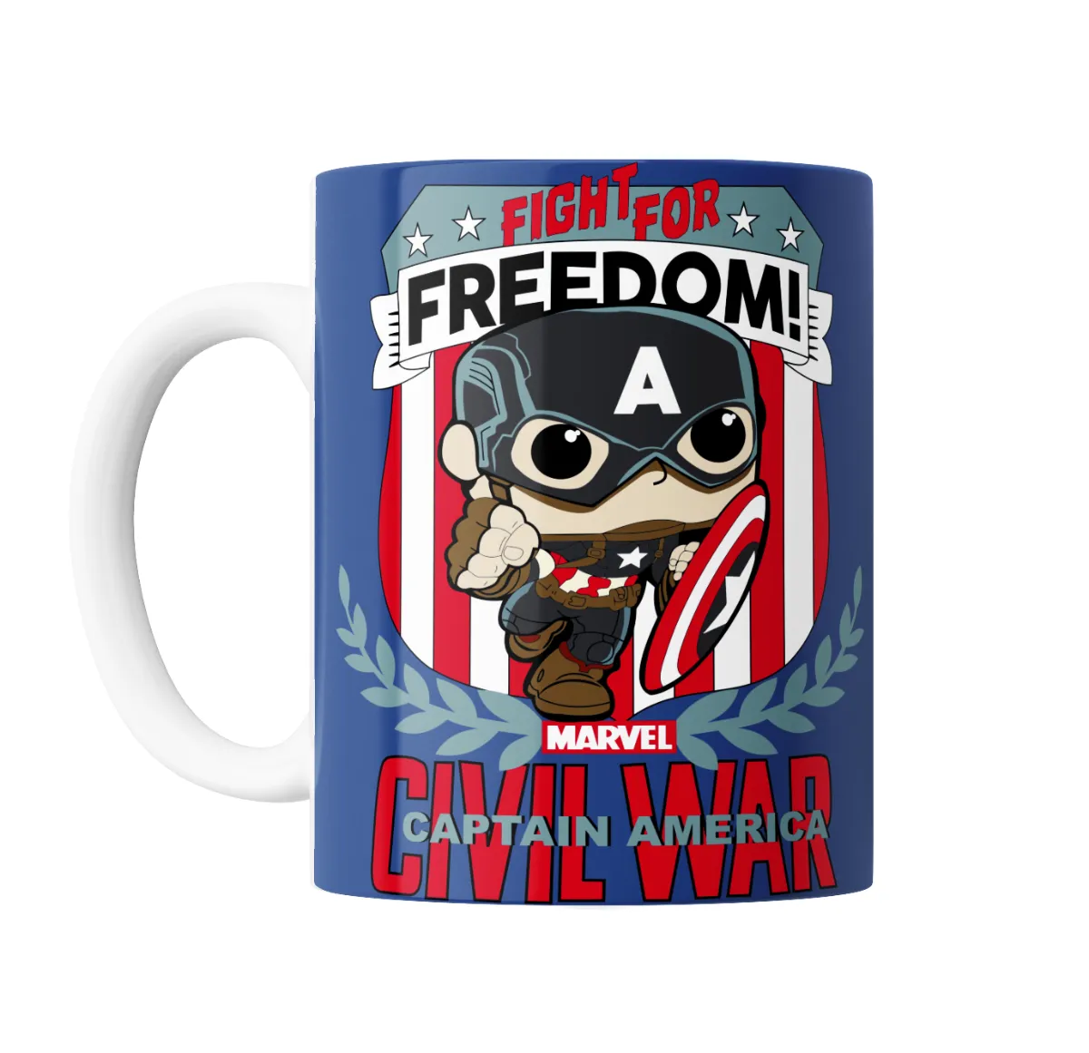 Taza de Cerámica Capitán América Civil War Fight for Freedom Funko - vista 2