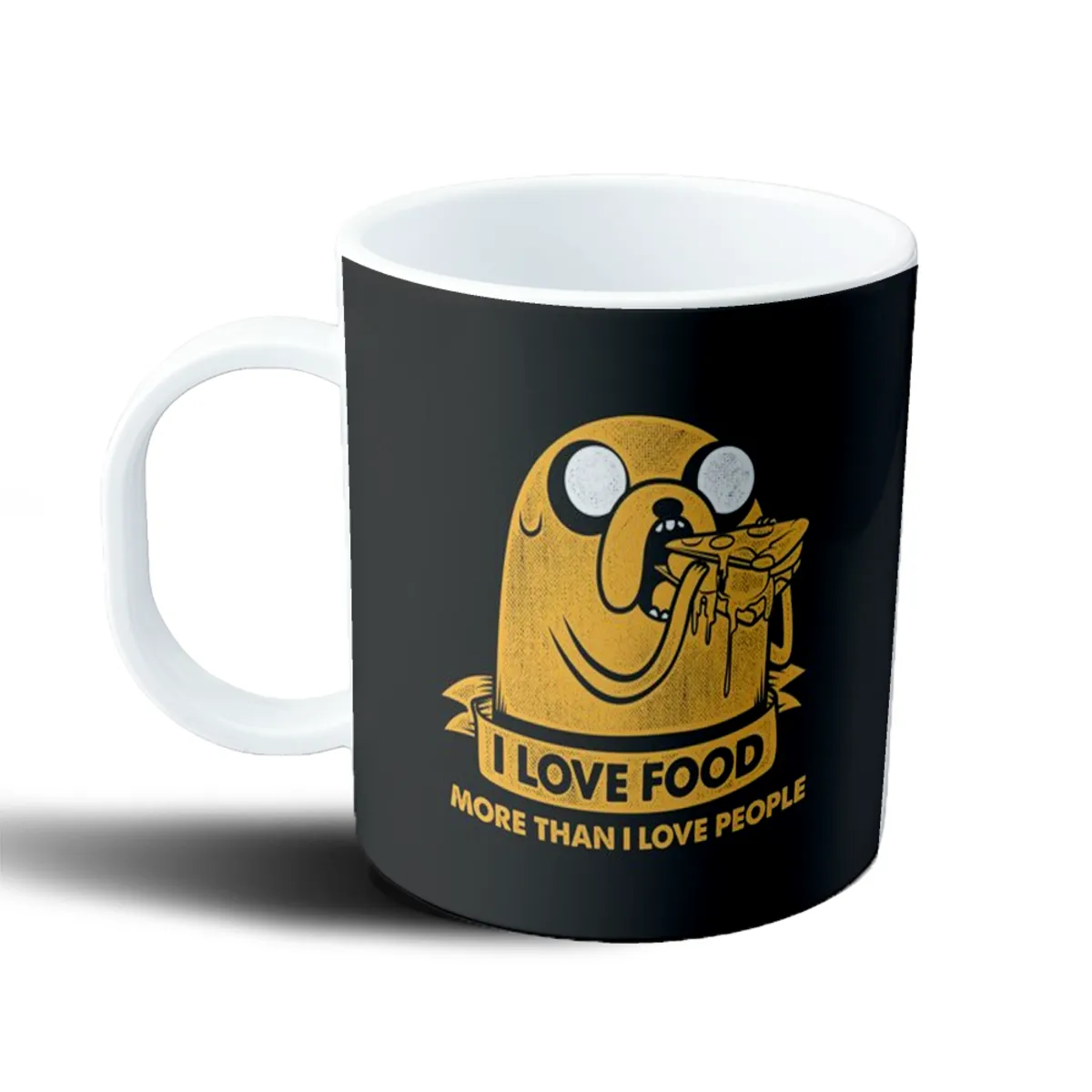 Taza de Plástico Hora de Aventura Jake I Love Food More Than I Love People - vista 2