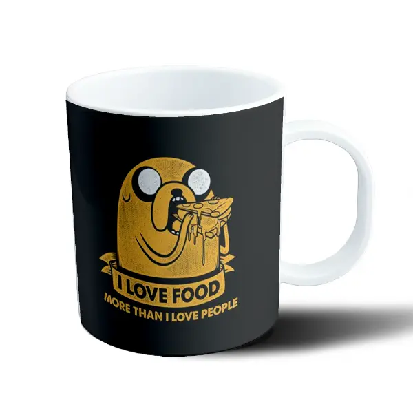 Taza de Plástico Hora de Aventura Jake I Love Food More Than I Love People