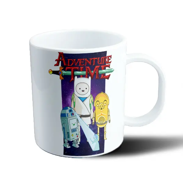 Taza de Plástico Hora de Aventura Finn y Jake con R2-D2 y C-3PO