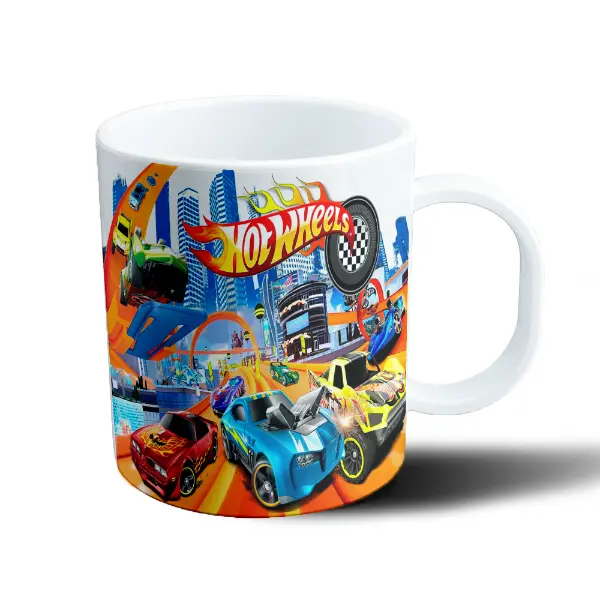 Taza de Plástico Hot Wheels Autos en Pista Ciudad