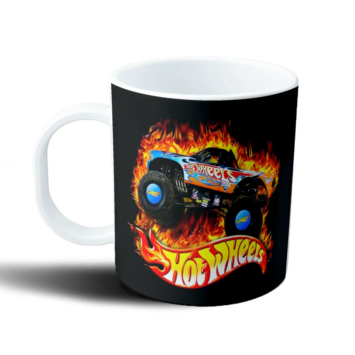 Taza de Plástico Hot Wheels Monster Truck en Llamas - vista 2