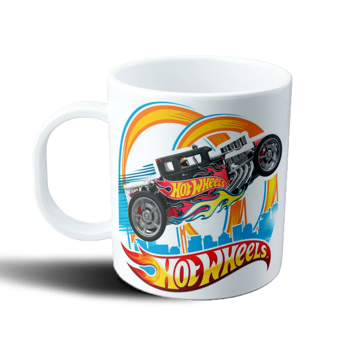 Taza de Plástico Hot Wheels Auto Llamas Ciudad - vista 2