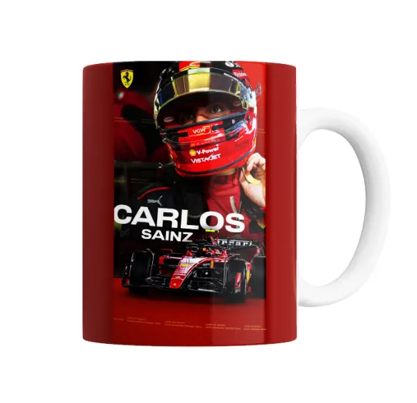 Taza de Cerámica Carlos Sainz Ferrari Fórmula 1