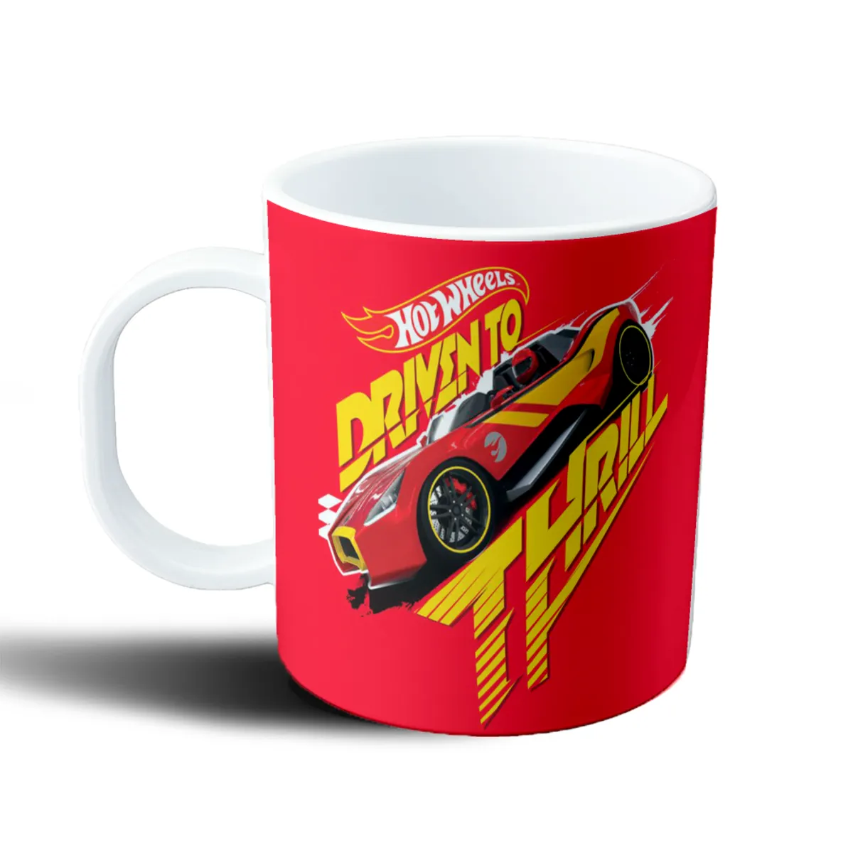 Taza de Plástico Hot Wheels Driven to Thrill Auto Rojo - vista 2