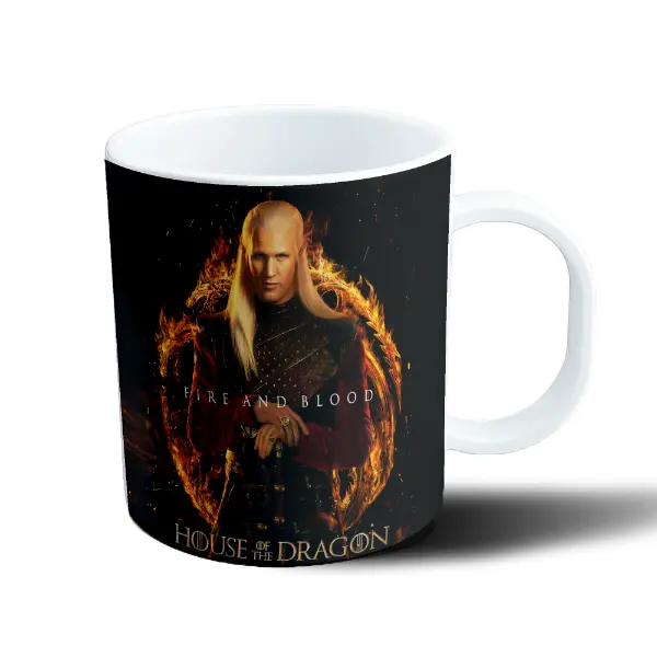Taza de Plástico House of the Dragon Daemon Targaryen Fire and Blood