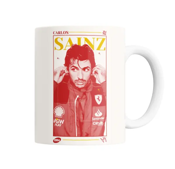 Taza de Cerámica Carlos Sainz Ferrari Retrato
